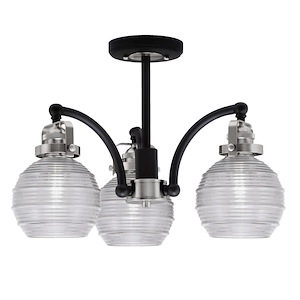 Easton - 3 Light Semi-Flush Mount-6.5 Inches Tall and 16.25 Inches Wide - 1299671