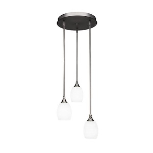 Empire - 3 Light Cluster Pendalier-11.25 Inches Tall and 15 Inches Wide - 1218907