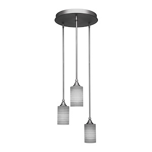 Empire - 3 Light Cluster Pendalier-11.25 Inches Tall and 18.5 Inches Wide - 731935