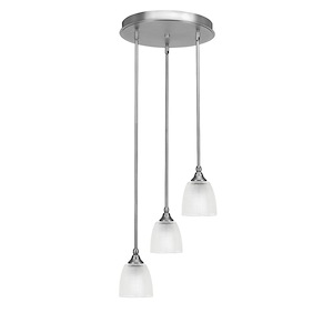 Empire - 3 Light Cluster Pendalier-9.75 Inches Tall and 18.5 Inches Wide - 731941