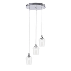 Empire - 3 Light Light Cluster Pendalier-11.5 Inches Tall and 13.5 Inches Wide - 1333649