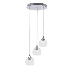 Empire - 3 Light Light Cluster Pendalier-10.25 Inches Tall and 15 Inches Wide - 1218647