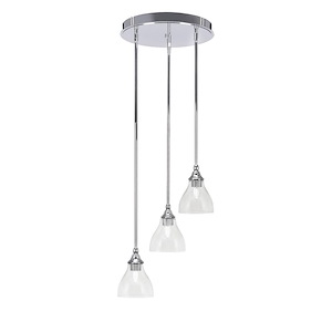 Empire - 3 Light Light Cluster Pendalier-11.5 Inches Tall and 15.25 Inches Wide - 1333653