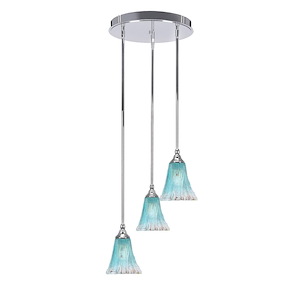 Empire - 3 Light Light Cluster Pendalier-11.5 Inches Tall and 14.75 Inches Wide - 1333651