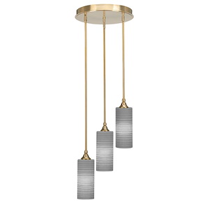 Empire - 3 Light Cluster Pendalier-14.25 Inches Tall and 18.5 Inches Wide - 731938