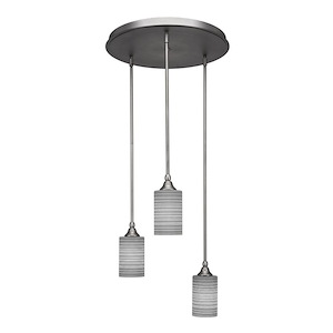 Empire - 3 Light Cluster Pendalier-11.25 Inches Tall and 18 Inches Wide - 731974