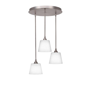 Empire - 3 Light Cluster Pendalier-10 Inches Tall and 18 Inches Wide - 1218520