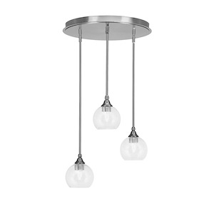 Empire - 3 Light Cluster Pendalier-10 Inches Tall and 18 Inches Wide - 1218763
