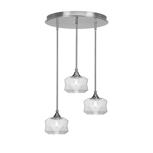 Empire - 3 Light Cluster Pendalier-10 Inches Tall and 18 Inches Wide - 1218765