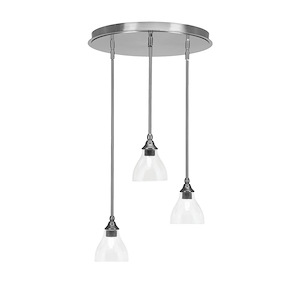 Empire - 3 Light Cluster Pendalier-10 Inches Tall and 18 Inches Wide - 1218522
