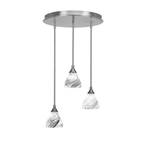 Empire - 3 Light Cluster Pendalier-10 Inches Tall and 18 Inches Wide - 1218649