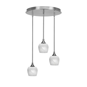 Empire - 3 Light Cluster Pendalier-10 Inches Tall and 18 Inches Wide - 1219020