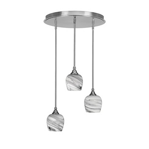 Empire - 3 Light Cluster Pendalier-10 Inches Tall and 18 Inches Wide - 1218965