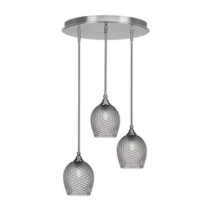 Empire - 3 Light Cluster Pendalier-10 Inches Tall and 18 Inches Wide - 1218823