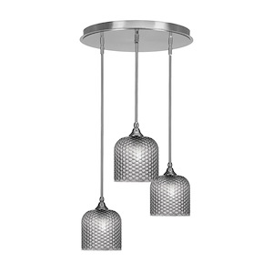 Empire - 3 Light Cluster Pendalier-10 Inches Tall and 18 Inches Wide - 1218523
