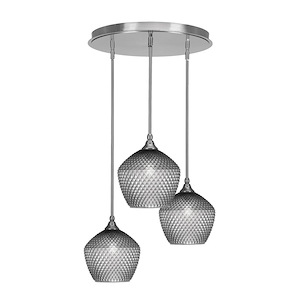 Empire - 3 Light Cluster Pendalier-10 Inches Tall and 18 Inches Wide - 1218524