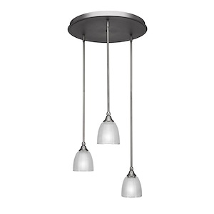 Empire - 3 Light Cluster Pendalier-10.75 Inches Tall and 18 Inches Wide - 731978