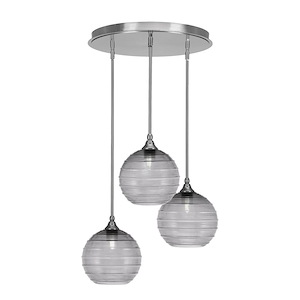 Empire - 3 Light Cluster Pendalier-10 Inches Tall and 18 Inches Wide - 1219021