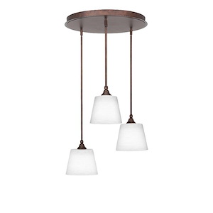 Empire - 3 Light Cluster Pendalier-10 Inches Tall and 18 Inches Wide - 1218824