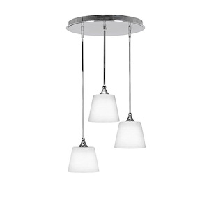 Empire - 3 Light Cluster Pendalier-10 Inches Tall and 18 Inches Wide - 1218768
