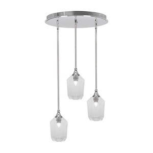 Empire - 3 Light Cluster Pendalier-10 Inches Tall and 18 Inches Wide - 1218880