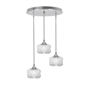 Empire - 3 Light Cluster Pendalier-10 Inches Tall and 18 Inches Wide - 1218881