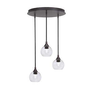 Empire - 3 Light Cluster Pendalier-10 Inches Tall and 18 Inches Wide - 1218530