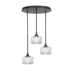 Empire - 3 Light Cluster Pendalier-10 Inches Tall and 18 Inches Wide - 1218827