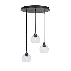 Empire - 3 Light Cluster Pendalier-10 Inches Tall and 18 Inches Wide - 1218532