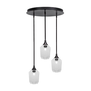 Empire - 3 Light Cluster Pendalier-10 Inches Tall and 18 Inches Wide - 1218928