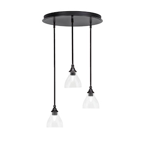 Empire - 3 Light Cluster Pendalier-10 Inches Tall and 18 Inches Wide - 1218533