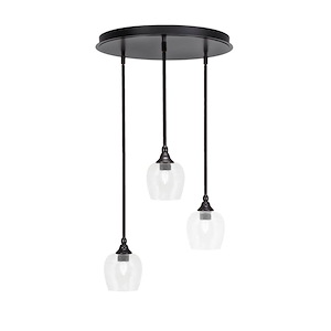 Empire - 3 Light Cluster Pendalier-10 Inches Tall and 18 Inches Wide - 1218828