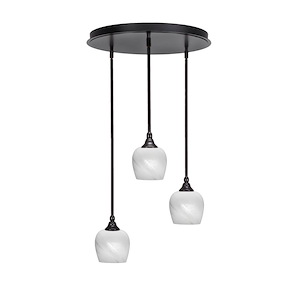 Empire - 3 Light Cluster Pendalier-10 Inches Tall and 18 Inches Wide - 1218883