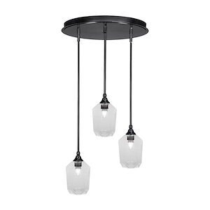 Empire - 3 Light Cluster Pendalier-10 Inches Tall and 18 Inches Wide - 1219027