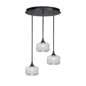 Empire - 3 Light Cluster Pendalier-10 Inches Tall and 18 Inches Wide - 1218970