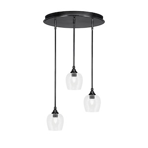 Empire - 3 Light Cluster Pendalier-10 Inches Tall and 18 Inches Wide - 1218535
