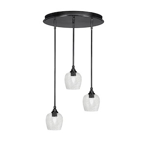 Empire - 3 Light Cluster Pendalier-10 Inches Tall and 18 Inches Wide - 1219028