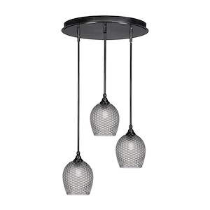 Empire - 3 Light Cluster Pendalier-10 Inches Tall and 18 Inches Wide - 1218656