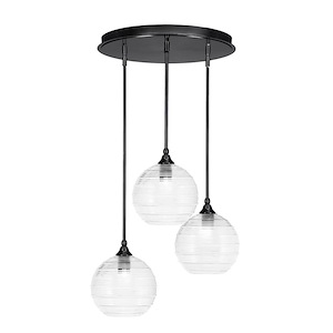 Empire - 3 Light Cluster Pendalier-10 Inches Tall and 18 Inches Wide - 1218930