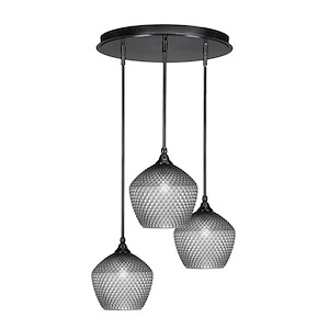 Empire - 3 Light Cluster Pendalier-10 Inches Tall and 18 Inches Wide - 1218657