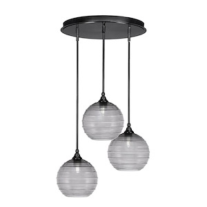 Empire - 3 Light Cluster Pendalier-10 Inches Tall and 18 Inches Wide - 1218659