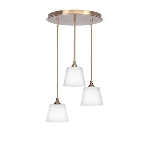 Empire - 3 Light Cluster Pendalier-10 Inches Tall and 18 Inches Wide - 1219029