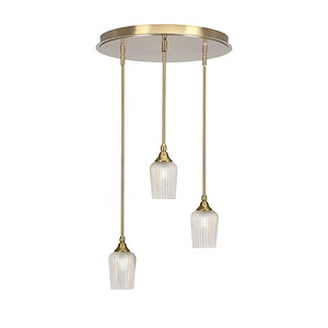 Empire - 3 Light Cluster Pendalier-10 Inches Tall and 18 Inches Wide - 1093702