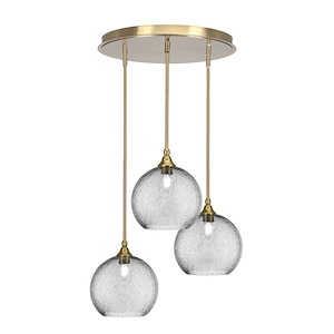Empire - 3 Light Cluster Pendalier-10 Inches Tall and 18 Inches Wide - 1218831