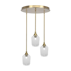 Empire - 3 Light Cluster Pendalier-10 Inches Tall and 18 Inches Wide - 1218886