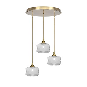 Empire - 3 Light Cluster Pendalier-10 Inches Tall and 18 Inches Wide - 1218773