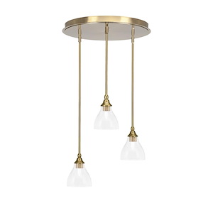 Empire - 3 Light Cluster Pendalier-10 Inches Tall and 18 Inches Wide - 1218832