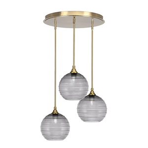 Empire - 3 Light Cluster Pendalier-10 Inches Tall and 18 Inches Wide - 1218776