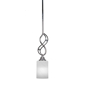 Jazz - 1 Light Mini Pendant With Hang Straight Swivel-17.5 Inches Tall and 5.5 Inches Wide - 1258319