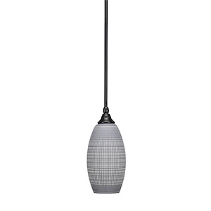 Stem - 1 Light Stem Mini Pendant With Hang Straight Swivel-11.5 Inches Tall and 5.5 Inches Wide - 1218668